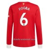 Camiseta de fútbol Manga Larga Manchester United Paul Pogba 6 Primera Equipación 2021/22 - Hombre